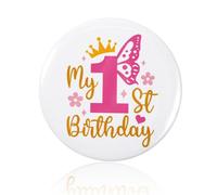 1th Birthday Badge, Birthday Girl Badge, Celebrate Your Little Princess's Special Day with a Sparkling, Party Accessor, Celebration Decoration