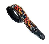 1to1 Music Guitar Strap - Jimmy Dragon Suit in Black - Vtar Vegan Guitar Straps