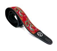 1to1 Music Guitar Strap - Jimmy Dragon Suit in Red - Vtar Vegan Guitar Straps