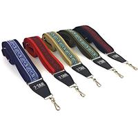 1to1 Music Handmade Irish Celtic Hemp Banjo Strap by VTAR, Vegan Materials (Blue Red Green Black Beige) (Black)