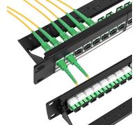 1U 24-Port SC/APC OS1/OS2 Singlemode Fiber Patch Panel, 19" Rack 1-Pack | Reinforced Metal Chassis, LGX Modular Fit, Pre-Loaded Couplers, Tool-Free Assembly