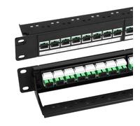 1U 24-Port SC/APC OS1/OS2 Singlemode Fiber Patch Panel, 19" Rack 2-Pack | Reinforced Metal Chassis, LGX Modular Fit, Pre-Loaded Couplers, Tool-Free Assembly