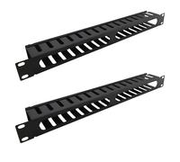 1U/2U 19 Inch Data Comms/Network Cabinet Cable Management Bar with Vents (1U [2 Pack])