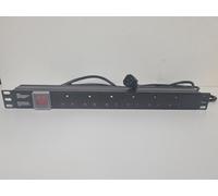 1U 6 Way 13A PDU 19" Inch Rack Switch Horizontal Mount Power Distribution Unit
