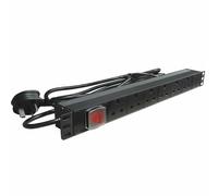 Kenable Pdu Uk Sockets 6 Way With Uk Plug Power Distribution Unit Horizontal 1.8M