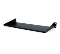 1U Black Universal Server Rack Cabinet Shelf