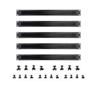 1U Brush Panel Disassembled Rack Mount Cable Management Panel, Horizontal Grommet Strip Server Rack Compatible with 19 Inch Rack or Network Cabinet-5Pack (1U-5PACKS)