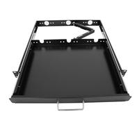 1U Keyboard Drawer 19 Inch Keyboard Slide Tray 17.75 Inch Depth - Depth After Extension 26.75 Inch with Server Rack Cable Manager