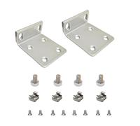 1U Rack Ears Compatible with Ubiquiti Switch 16/24/48 Series, Standard 19 Inch Rack Mount Kit with M4 Screws and Cage Nuts, Replacement Network Switch Mounting Bracket - Silver