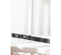 1U Rack Mount for 4X or 2X Raspberry Pi 4/5 with PoE HAT - 19 Inch Bracket for Server Cabinet | 3D Printed from PETG (Grey, for 2X Pi 4/5 Left + Bezel)
