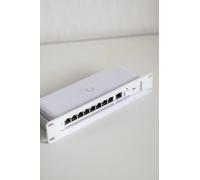 1U Rackmount Bracket for UniFi Flex 2.5G USW-Flex-2.5G-8 & USW-Flex-2.5G-8-PoE (196W) - 10" & 19" Compatible (White, 10" for USW-Flex-2.5G-8)
