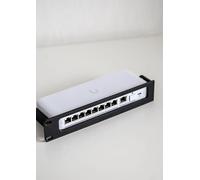 1U Rackmount Bracket for UniFi Flex 2.5G USW-Flex-2.5G-8 & USW-Flex-2.5G-8-PoE (196W) - 10 Inch & 19 Inch Compatible (Red, for 1x USW-Flex-2.5G-8 Left + Bezel)