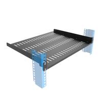1U Vented Server Rack Shelf, Cantilever Mount for 19 Inch Networking Equipments Rack Enclosure, Black (1, 1U14In)