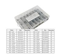1uF~1000uF 6.3V-50V 400Pcs 24Value SMD Aluminum Electrolytic Capacitors Assortment Kit + Box MQXFCZUX