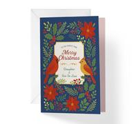 1Up Greetings Christmas Card for Daughter and Son-In-Law | Cardinal Love Birds | 5”x7.5 with Envelope | Made in USA | XMASDAUSONLAW2
