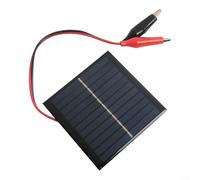 1W 5.5V Waterproof Polycrystalline Silicon Solar Panel for Outdoor DIY Projects, Solar Garden Lights, and Charging 3.7V Batteries