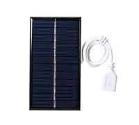 1W 6V Small Solar Panel with USB DIY Polysilicon Silicon Solar Cell Waterproof Camping Portable Power Solar Panel for Power Bank Mobile Phone
