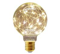 1w G95 Globe LED Industrial Decorative Light Bulb Coloured Fairy String Filament E27 (Warm)