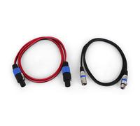 1x 1.4M PA SPEAKER CABLE + 1x 1.5M XLR-CABLE LEAD SET
