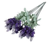 1x 10 Heads Artificial Lavender Silk Flower for Bouquets Wedding Home Party Decor (Dark Purple)