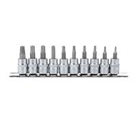 1x 10 Piece 3/8" Square Drive 48mm Long TX-Star Security Socket Bit Set - 16332