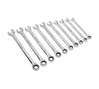 Sealey Combination Ratchet Spanner Set AK63914 10pc Extra-Long Metric