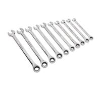 Sealey Combination Ratchet Spanner Set AK63914 10pc Extra-Long Metric