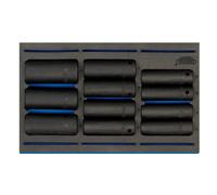 1x 11 Piece Draper 1/2" Sq Dr Impact Socket Set In EVA Drawer Insert Tray