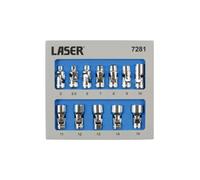 1x 12 Piece Laser Chrome Vanadium 1/4" Universal Joint Socket Set