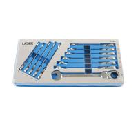 1x 12 Piece Laser Flexi Head Ratchet Ring Spanner Set