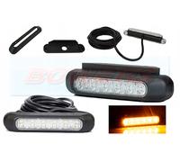 1x 12V/24V AMBER 6x LED FLASHING STROBE HAZARD EMERGENCY WARNING LIGHT