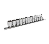 Sealey Socket Set AK2746 - 13pc 1/4" Square Drive Lock-On 6pt Metric