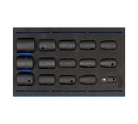 1x 15 Piece Draper Expert Quality 1/2" Sq Dr Socket Set In EVA Drawer Insert