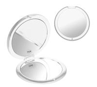 1x/15x Magnifying Compact Mirror Travel Makeup Mirror Handheld Pocket Mirror Foldable & Portable Double-Sided Pocket Makeup Mirrors 3.35 Inch Elegant Folding Cosmetic Mirror for Purse Travel