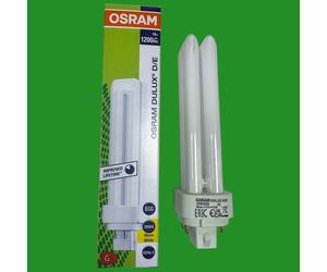 1x 18W OSRAM Dimmable G24q-2, 4 pin 3000K Low Energy CFL PLC Light Bulb Lamp