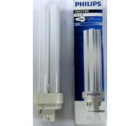 1x 18W Philips Dimmable G24q-2, 4 pin Low Energy CFL PL-C Light Bulb 4000K 840