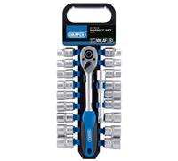 1x 20 Piece Draper 1/2 Square Drive Combined MM/AF Socket & Ratchet Set - 16376