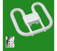 1x 28W OSRAM GR10Q 4 Pin CFL 2D Tube Light Bulb Double D Square Lamp 3500K White