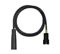 1x 3-Pin Ebike Extension Cable for Electric Bicycle Throttle Hall PAS Sensor, Waterproof Male to Female Adapter with SM Interface Conversion, Black PVC 830mm for E-MTB(female to SM male)