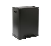 1x 30L (2 x 15L) Stainless Steel Double Kitchen Pedal Bin Modern Recycling Bin