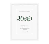 1x 30x40 Picture Frame,Fits A4 Photo with Mat or 30x40 Photo without Mat | White Photo Frames - Includes HD Perspex.Wall Mountable