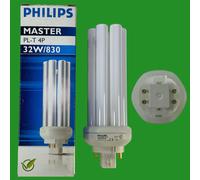 1x 32W Philips Dimmable GX24q-3 4 Pin MASTER PL-T CFL PL Light Bulb 3000K 830