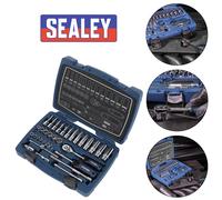 Sealey Ak8990 Socket Set 33Pc 1/4In Sq Drive 6Pt Walldrive Metric