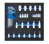Draper Expert 63512 Draper Tx-Star® Screwdriver Insert Bits And Keys In 1/2 Drawer Eva Insert Tray (35 Piece) per set