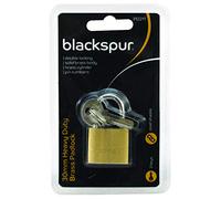 1x 3cm Brass Heavy-Duty Padlock - Outdoor Garden Gate Shed Door Gym Locker Key Lock Security Shackle - by Blackspur