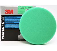 3M Perfect-It Foam Compounding Pad, Green, Flat, 150 mm, 50487