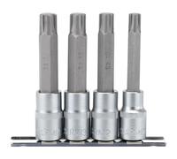 1x 4 Piece Draper 1/2" Square Drive Ribe Socket Bit Set - 16345