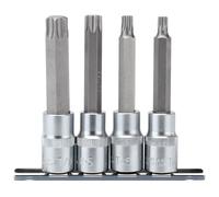 1x 4 Piece Draper 1/2" Square Drive TX-Star Socket Bit Set - 16331