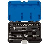 1x 40 Piece Draper 1/4" Square Drive Combined MM/AF Socket Set - 16464