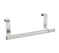 1x 40cm Stainless Steel Over-Door Towel Rail - Bathroom Kitchen Toilet Cupboard Cabinet Door Mounted Hand Towel Holder Rack Hanger - By Ashley